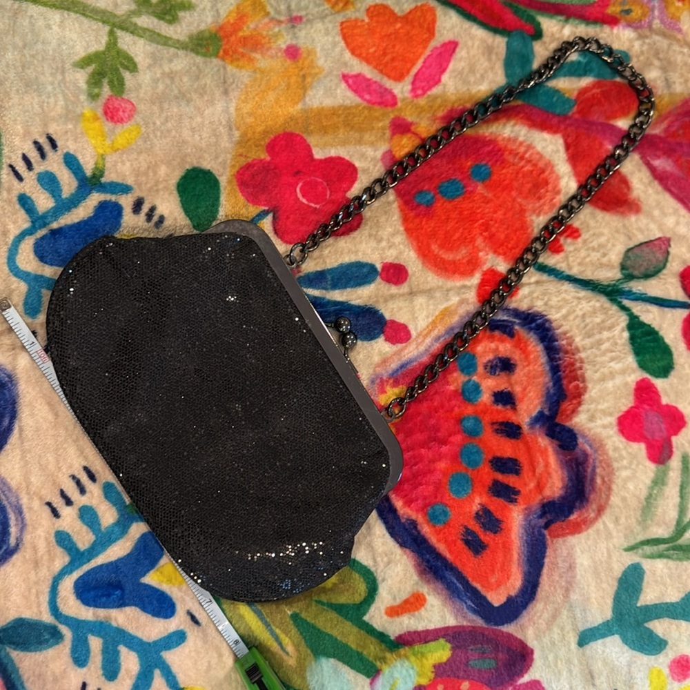 Black Sequin Evening Clutch